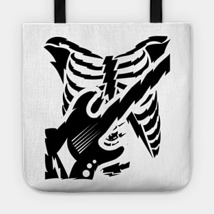 'Skeleton Rock On Guitar' Awesome Guitar Gift Tote