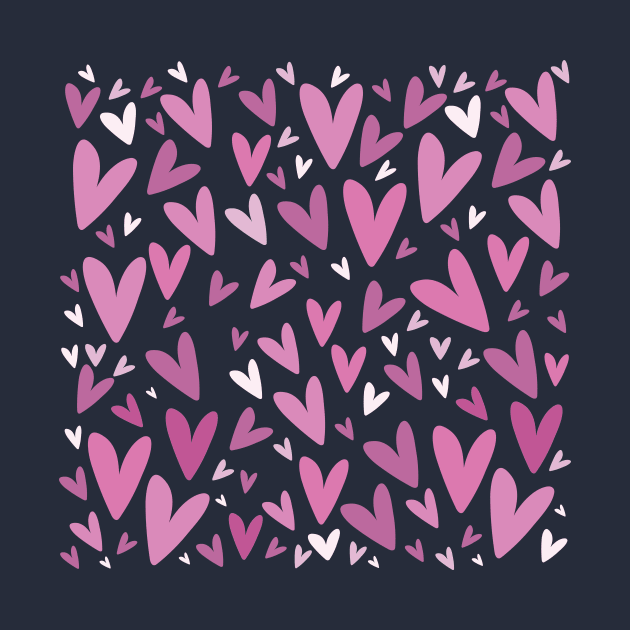 Valentine pink hearts by Valeria Frustaci 