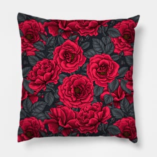 Red cosmos flowers Pillow