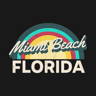 Miami Beach Florida Vintage Sunset T-Shirt