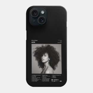 Alicia Keys - HERE Tracklist Album Phone Case