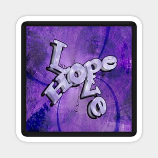 Inspirational Quote & Purple Spiritual Graphic Design Hope & Love Magnet