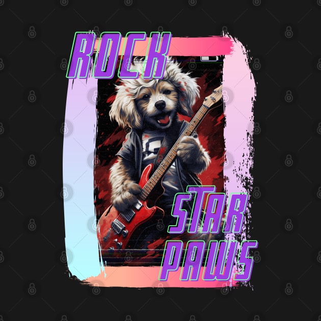 "Rock Star Dog: Rocker Canine with Electric Guitar" by LionCreativeFashionHubMx