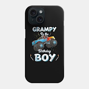 Grampy Of The Birthday Boy Monster Truck Bday Men Grandpa Phone Case