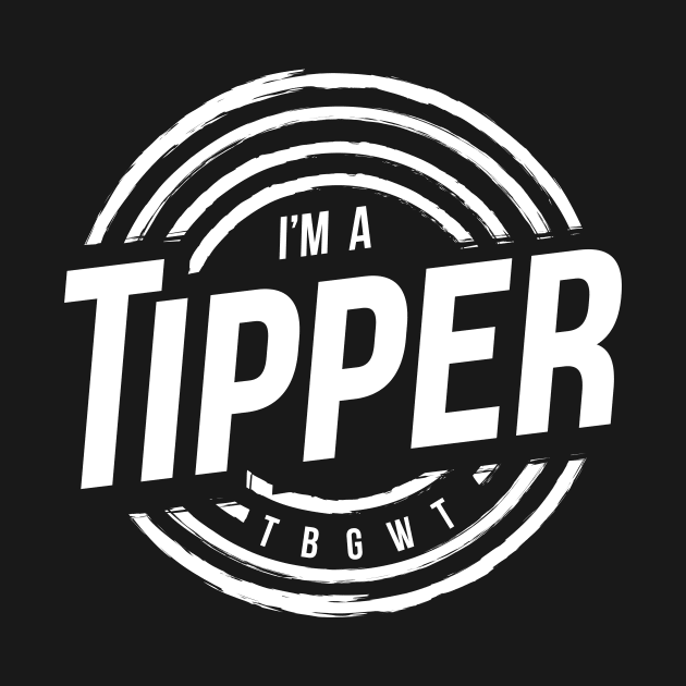 TBGWT Tipper Logo White by The Black Guy Who Tips Podcast