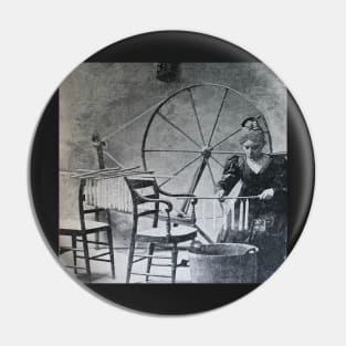 Candle Maker and spinning wheel, 19th century Pin