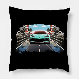 Cacti C8 Corvette Racecar Supercar Sports Car C8 Pillow