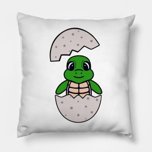 Baby Turtle Egg - Turtle Lover Art Pillow