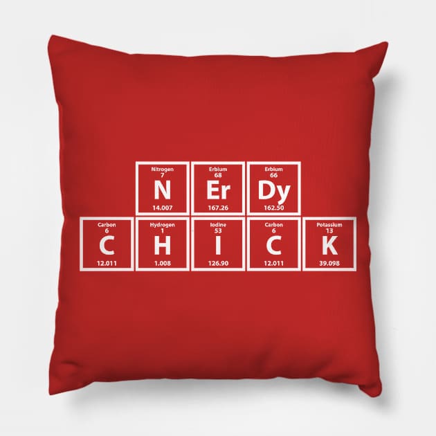 Nerdy Chick Pillow by SillyShirts