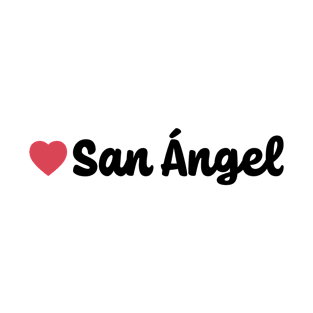 San Ángel Mexico City Heart Script T-Shirt