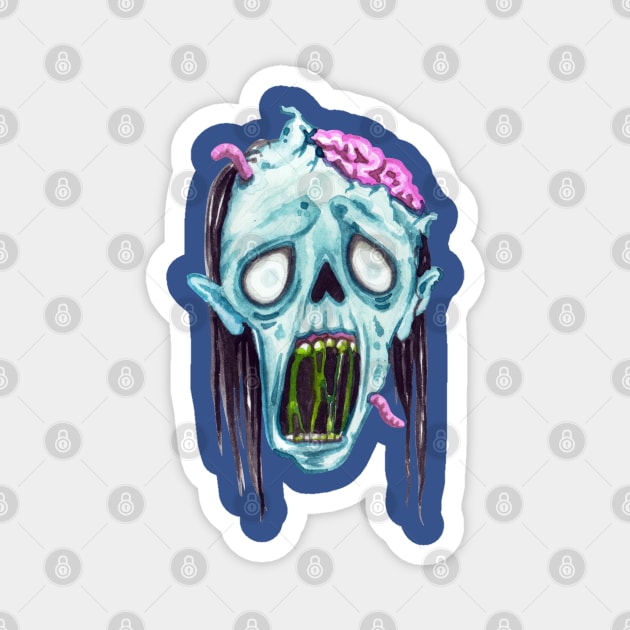 Halloween  Scary Zombie Face Magnet by holidaystore