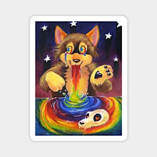 Rainbow Puppy Nightmare Magnet