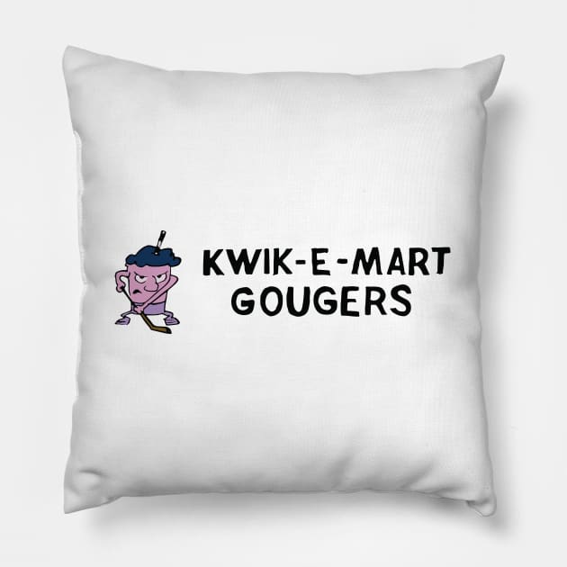 Kwik-E-Mart Gougers Pillow by saintpetty