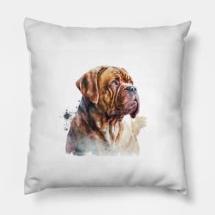 French Mastiff Watercolour Pillow