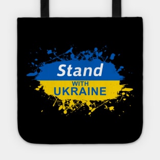 I Stand With Ukraine Flag Splash Tote