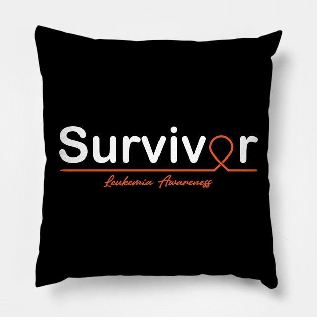 Leukemia Awareness Survivor Heartbeat Pillow by KHANH HUYEN