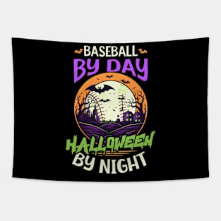 Baseball Halloween Shirt | Baseball Day Halloween Night Tapestry