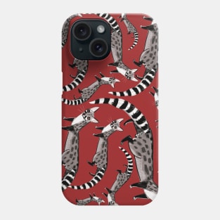 Genet pattern in red Phone Case