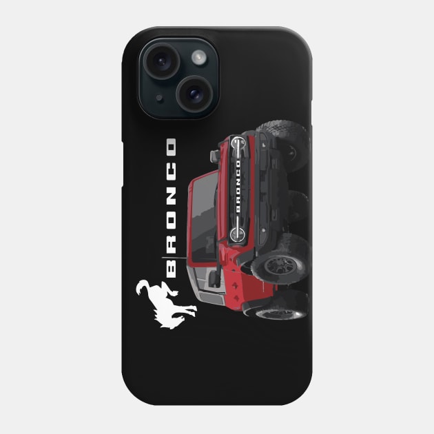 wildtrak new bronco race red Phone Case by cowtown_cowboy