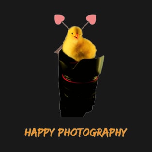 The Adorable Chicken Is Stuck On A Camera Lens T-Shirt