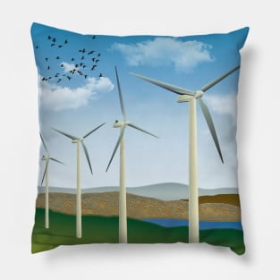 Wind Turbines Pillow