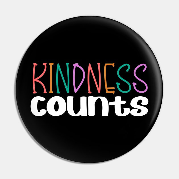 Kindness Counts T-shirt, Anti-bullying Pin by Funnyology