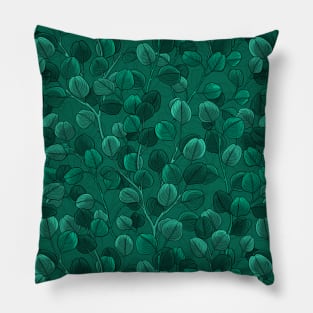 Eucalyptus on green Pillow