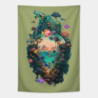 Tropical Fish Cove Tapestry