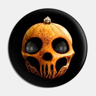 Scary Halloween Pumpkin Art Pin