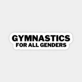 Gymnastics for all gender (black 2) Magnet