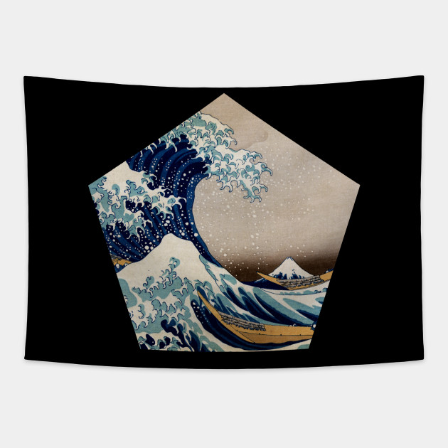 Pentagonal Great Wave Off Kanagawa Cutout Japanese Wave Painting
