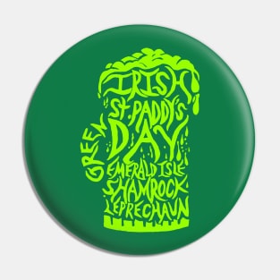 St. Patrick's Paddy's Day Irish Shamrock Pub Mug Shamrock Pin