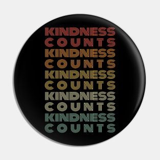 Retro Kindness Counts Pin