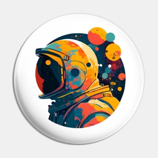 Astronaut in the cosmos Pin