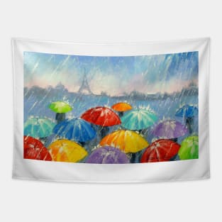 Rain in Paris Tapestry