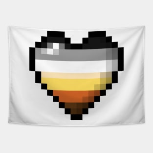 Bear Pixel Heart Tapestry