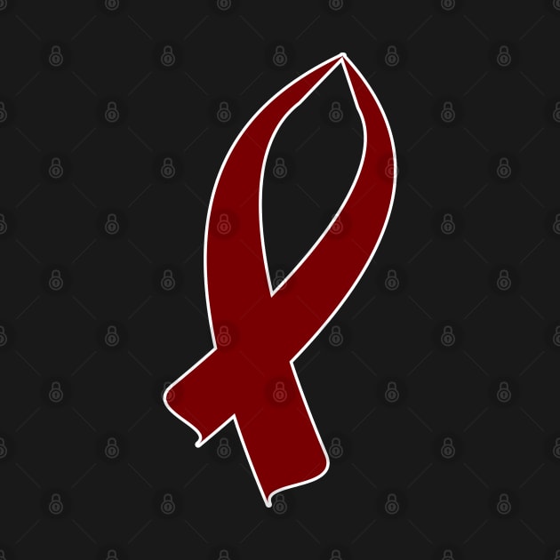 Awareness Ribbon (Burgundy) by BlakCircleGirl