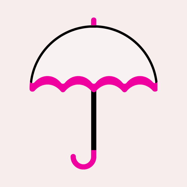 Pink Umbrella by byebyesally