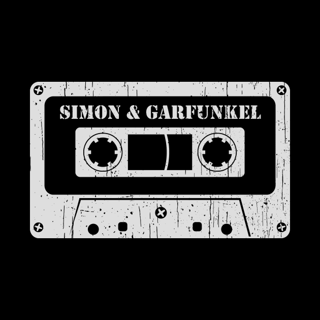 Simon And Garfunkel - Vintage Cassette White by FeelgoodShirt