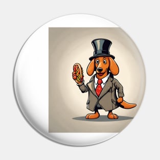 detective hotdog Pin