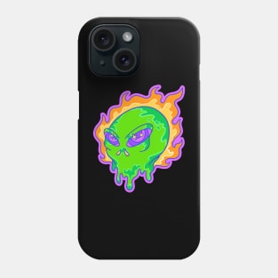 Alien Head Burn Psychedelic Phone Case