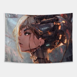 Cyber Girl Tapestry