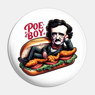 Edgar Allan Poe Funny Poe Boy Sandwich Pin