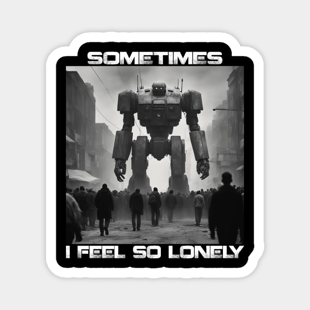 SOMETIMES I FEEL SO LONELY Magnet by appareland