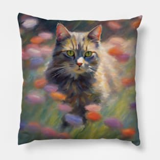 impressionism art cat  pt4 Pillow