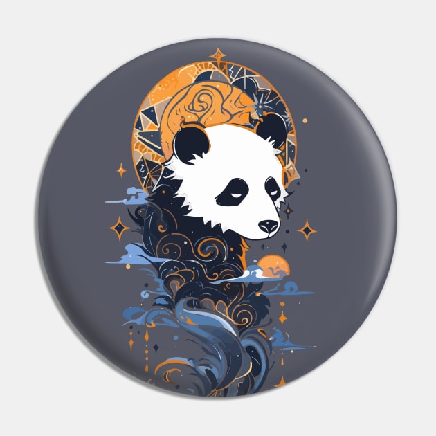 A panda spirit watercolor Pin by etherElric