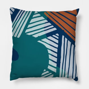 Abstract Lines And Soft Colors Pillow