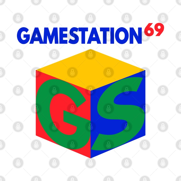 GameStation 69 Parody Video Game System 90's 2000's Knock Off Brand Logo Parody (Version 2) by blueversion