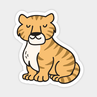 Cute Tiger Doodle Drawing Magnet