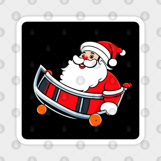 Santa clause on sleigh Magnet by Lion City